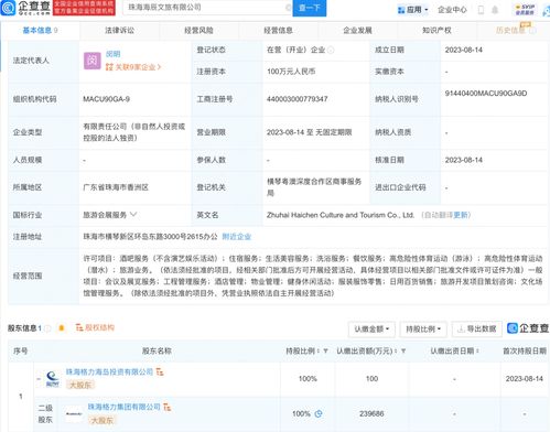 格力集團跨界布局文旅產(chǎn)業(yè)，新設(shè)公司拓展旅游與會展服務